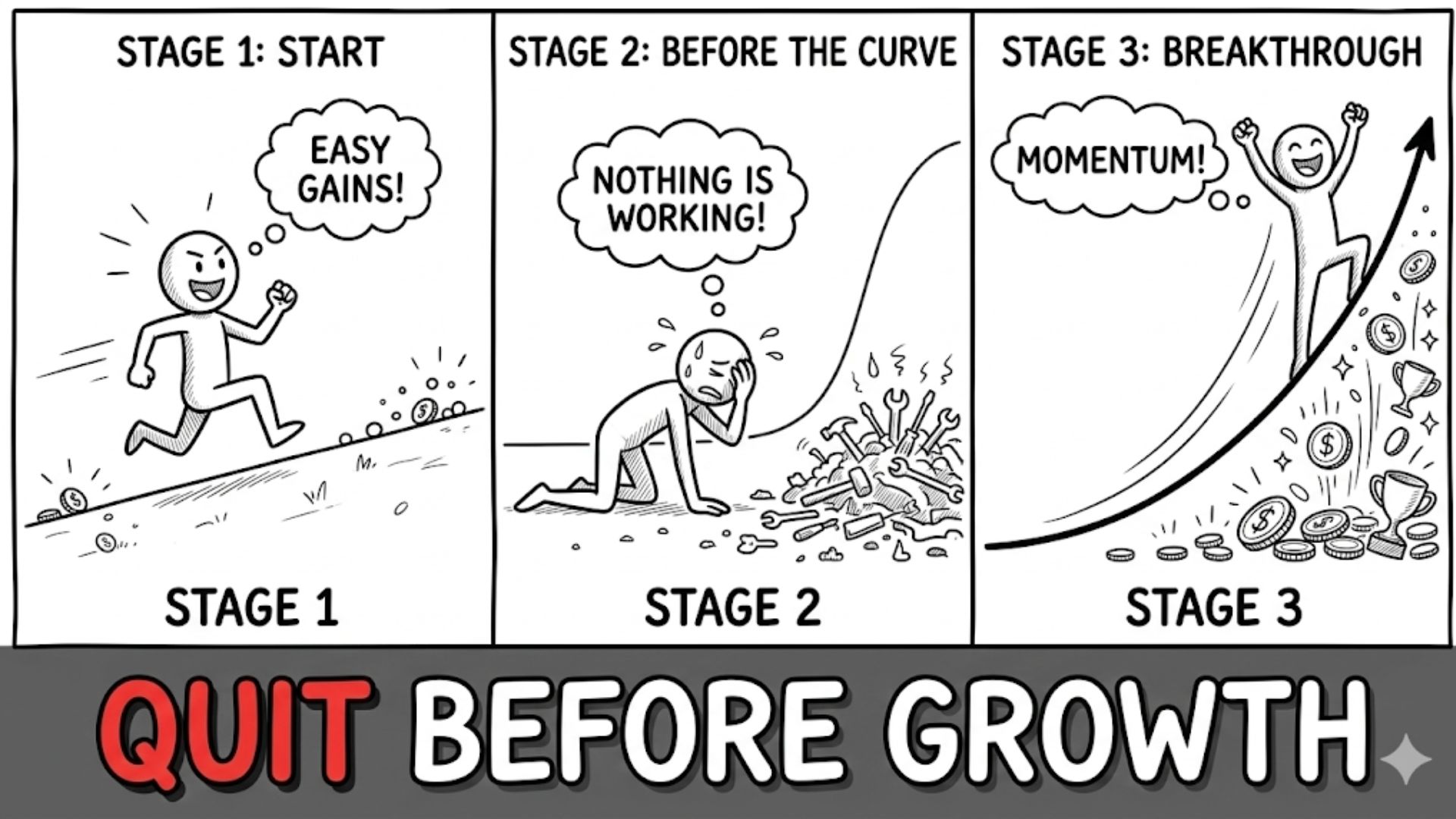 quit before growth